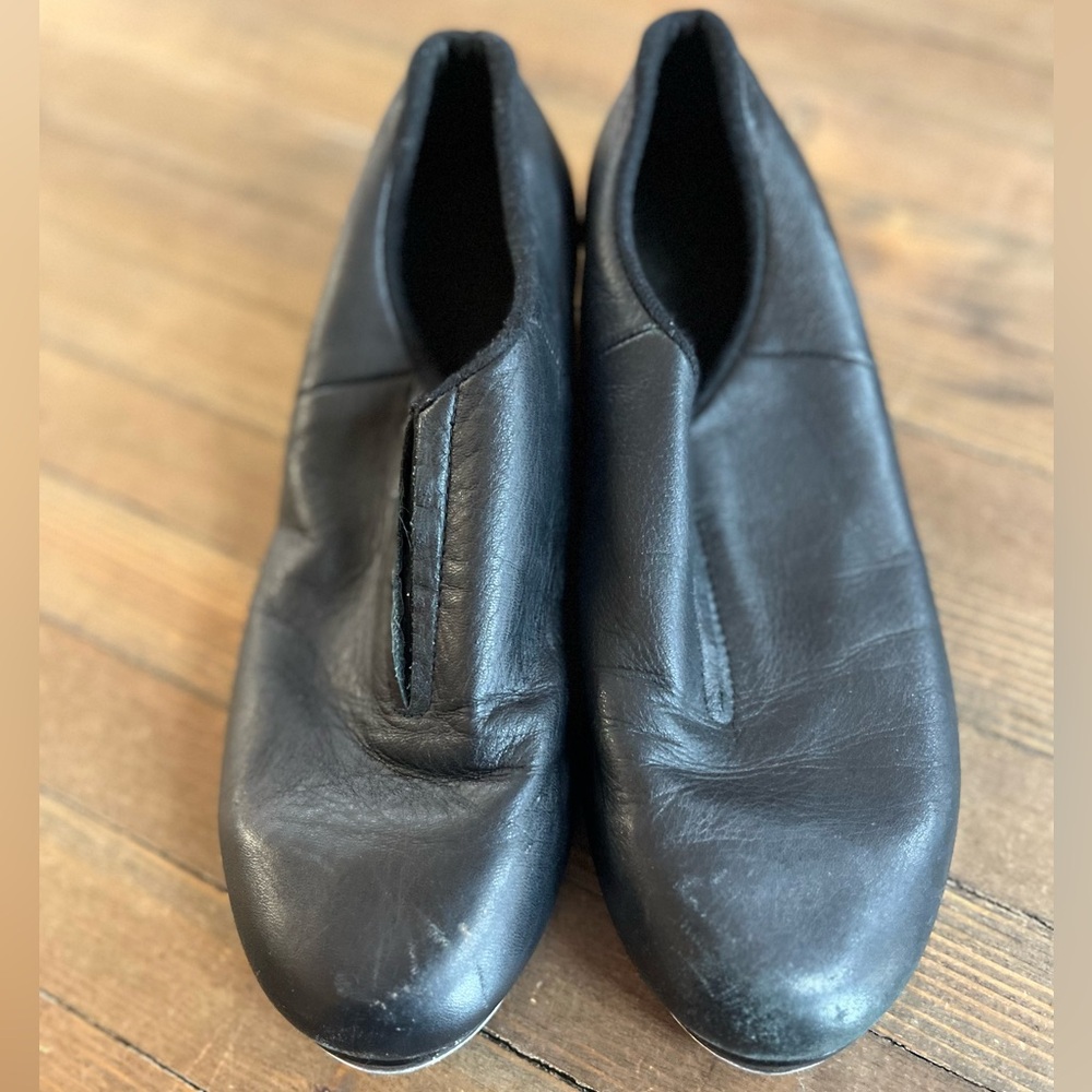 Bloch Leather Slip On Youth Dance Jazz Black Shoe Size 6